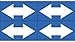 Brady 93248 Pipe Marker, Pressure Sensitive Vinyl, 1 1/8" H x 7" W, White on Blue