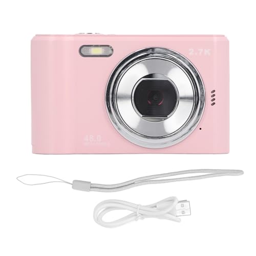 Caméra enfants autofocus contre les photos floues, avec batterie 700mAh rose