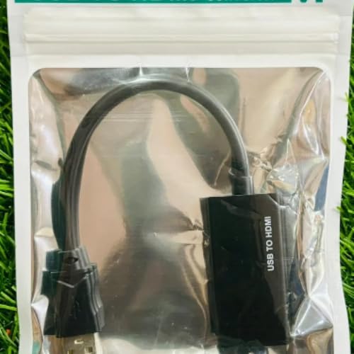 Image of USB 2.0 to HDMI Adapter 1080p - High-Resolution USB to HDMI Converter Cable for Laptop, PC Monitor, HDTV, Projector etc (This is NOT a Capture Card)