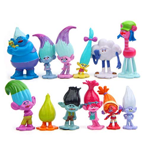 Hfzxm Trolls Toys Mini Action Figures ,12Pcs Cake Topper #TOP15