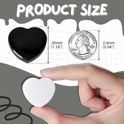 20 imanes decorativos en forma de corazón para refrigerador miniatura 3