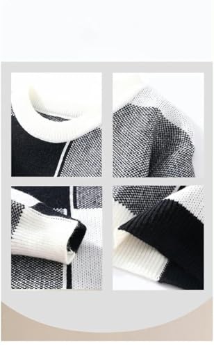 Pull d'hiver coréen contre le froid en maille épaisse à motif écossais