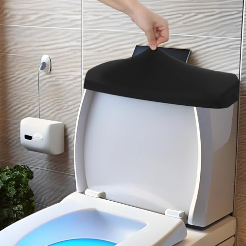 Innohhustle 603364_1_HSIBPX9K 2Pcs Toilet Tank Lid Cover Black Universal Toilet Seat Cover Replacement Toilet Top Cover Soft And Absorbent Toilet Lid Covers thumb #4