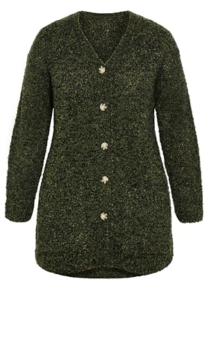 Image of Avenue Women's Plus Size Cardigan - Amber Boucle
