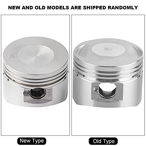 Aramox Kit de anéis de pistão de liga de aço de 52,4 mm 13 mm, adequado para motor de 110cc 125cc PI