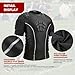 Zicac Padded Compression Shirt 7-Pads Football Rib Protectors Padded Shirt Chest Protective Gear Sports Rash Guards for Football Rugby Baseball (Black Grey, X-Large)