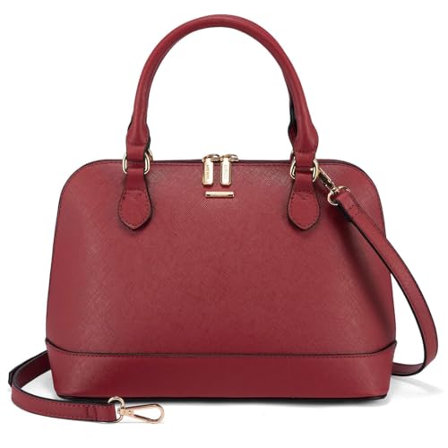 Image of LOVEVOOK Purse for Women Crossbody Bags Classic Double Zip Top Handle Dome Satchel Bag