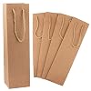 Wijngeschenkzakje, 50 Pack Papier Wijngeschenkzakje, Bruin Heavy Duty Wijntashouder met handgrepen, Retail Wijntas, Bulk…