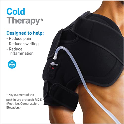 Natracure Advanced Hot Or Cold & Compression Shoulder Support 16032 New Model - (Left Or Right Shoulder Brace) - (For Shoulder Sprains, Strains And Post Rotator Cuff Surgery) #TOP2