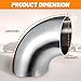 Tongze 4 Inch 90 Degree SS304 Stainless Steel Bend Tube Exhaust Elbow Pipe for Car Customized Modified Exhaust System-4pcs