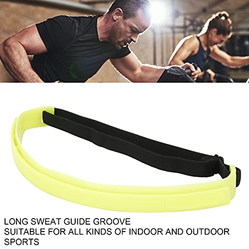 Sporthoofdbanden Ademende Elastische Siliconen Zweetband Elastische Hoofdbanden voor Gidszweet Bij Het Hardlopen Yoga Fietsen Oefening(Geel) - Image 4