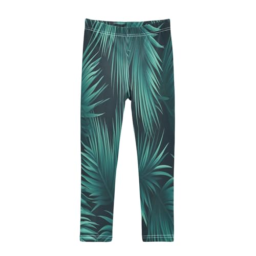 Bolaz Toddler Girls Leggings Printed Yoga Pants Leggings Green Tree Leaves for Kids