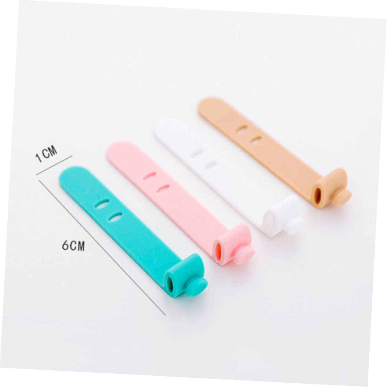12pcs Cable Ties for Electronics Silicone Cord Sleeves Wire Holder Earphone Fixer Holder Cable Management for Home Office