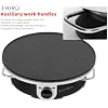 13 Inch Electric Crepe Maker crepes maker 1000W Round Crepe Maker Machine Stainless Steel Pancake Machine with 3 Temperature Control Knob Fast Heating Creperas crepes maker Creperas