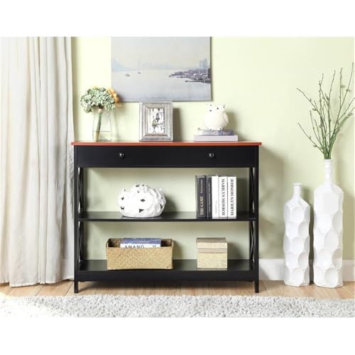 image for Convenience Concepts Oxford 1 Drawer Console Table with Shelves, Cherr