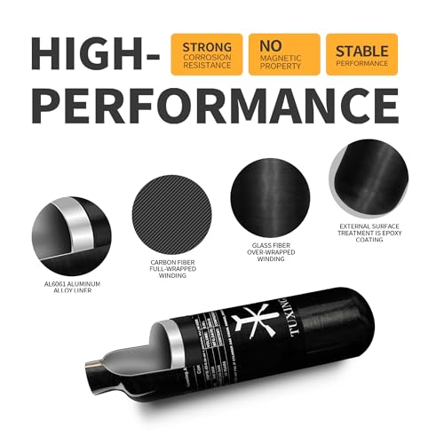 Réservoir HPA En Fibre De Carbone TUXING 4500Psi 2L/122ci