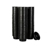 AUTSEEYS Plastic Gecko Feeding Cups, 0.5 oz Small Terrarium Bowls Reptiles Food Water Feeder Ledge Cups for Lizars,Bearded Dragon,Snake,Frogs, 100Pack Black