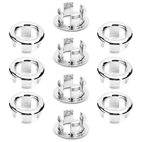 MroMax 10Pcs Sink Basin Overflow Covers Cover