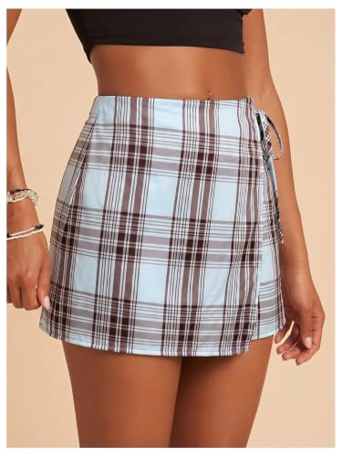Image of SweatyRocks Women's Boho Mini Skirts Floral Shorts Tie Side Wrap Skorts