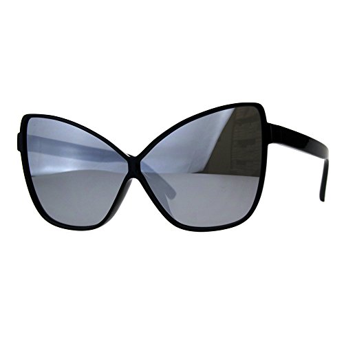 Womens Oversized Sunglasses Square Cateye Butterfly Frame Mirror Lens