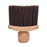 Barber Brush - Haircut Cleaning Accessories | Soft Bristles with Wooden Handle Neck Duster with Ergonomic Grip Grooming Tool for Beauty Salon Home Apartment Hairdressers Men Husband Grandpa Dad