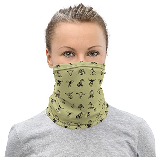 Minimalist Goats Neck Gaiter Face Cover Scarf Stitched Unisex | Breathable Fabric | Stretch Fabric