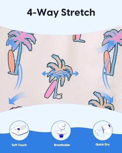 maamgic Boys Swim Trunks with Compression Liner Stretch Boy Swim Shorts Toddler Bathing Suit Swimsuit4