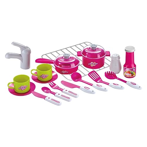 Replay Kids Cozinha Infantil Princess Completa Pia Forno e Fogão Com Acessórios Coloridos Efeitos de