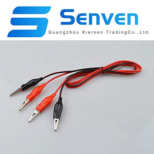 senvenelec 1000V 20A Kit de cables de prueba electrónicos para multímetro de, sonda de prueba de pinza de cocodrilo con cabeza de banana, utilizada para pruebas de laboratorio, pruebas eléctricas.