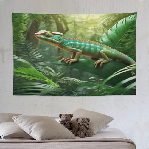 Tapisserie murale caméléon 3D 150x230cm pour décoration