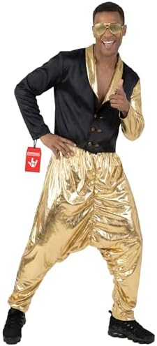 Morph, 80s Rapper Costume Men, Halloween Costumes for Men, Multicolored, Medium