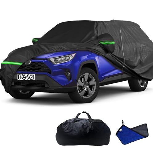 Image of 2026 Upgraded Car Cover for Toyota RAV4 LE XSE XLE Hybrid SE Sedan 1994-2025 2026, Waterproof Full Exterior Car Covers Windproof Snow Proof Rain Sun Hail Protection with Door Zipper & Inner Cotton