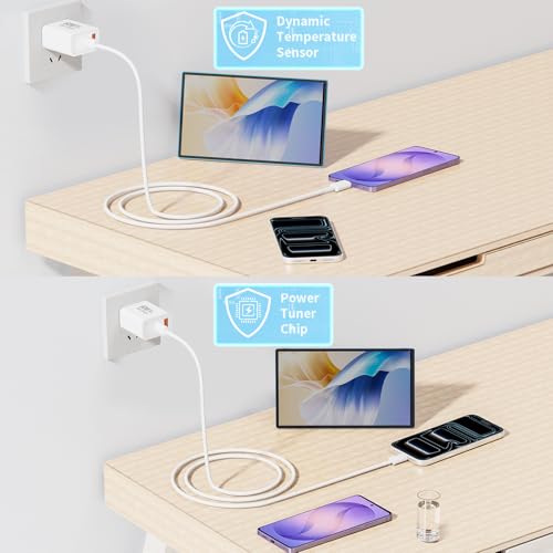 Image of [Apple MFi Certified] iPhone 17 16 Charger Fast Charging, Stuffcool 4Pack 60W Dynamic Power Adapter Dual Port USB C Charger PD&QC Type C Wall Charger + 6FT Type C Cable for iPhone 17 /17 Pro /16 /15 /iPad