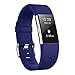 Cinturini di ricambio per Fitbit Charge 2, cinturino di ricambio per accessori morbidi, fermaglio di metallo sicuro Fitbit Charge 2 (5,5"-6,7") - Blu reale