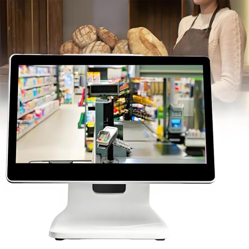 Image of 15.6 Inch Touch Screen PC POS Systems,Touch Screen Cash Register Monitor,All-in-One Cash Register,4GB RAM,64G SSD,Adjustable Angle,for Retail,Restaurant