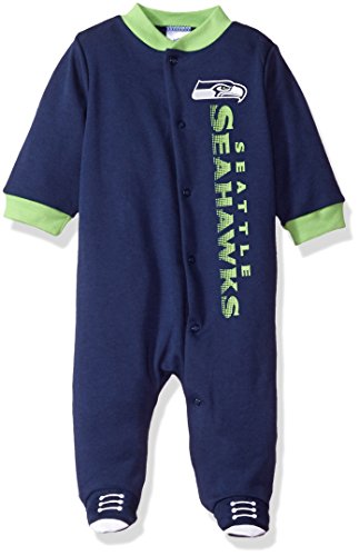 Gerber NFL Seattle Seahawks Unisex-Baby Sleep 'N Play, Navy, 3-6 Months