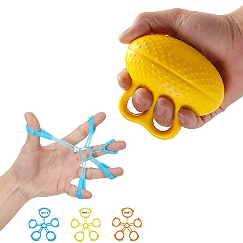 Finger Ball Exerciser Grip Ball Strength Squeeze Stress Balls for Hand, Finger Grip Strengthening Exercise for Hand