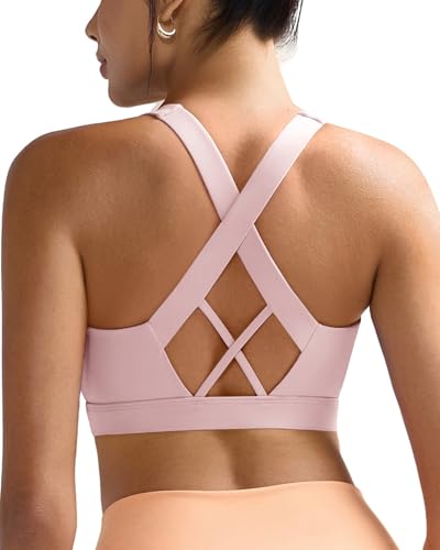 Image of RUNNING GIRL Sports Bra for Women, Molded Cup High Impact Sports Bras for Women with Sewn in Pads