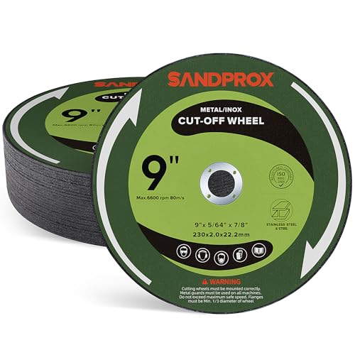 25 Pack 9 Inch Metal & Stainless Steel Cutting Discs