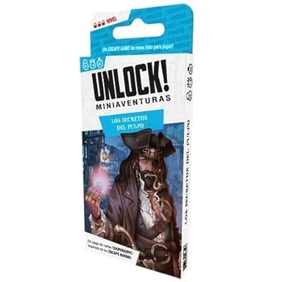 Asmodee | Unlock! Miniaventuras Los Secretos del Pulpo | Juego de Mesa de Escape Room para Adultos y Familias | A Partir de 10 Años | De 1 a 6 Jugadores | 30-45 Minutos por Partida | Español | Ya disponible en tu tienda friki favorita! En mundofriki.es!