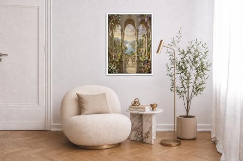 Impression sur toile classique romantique tableau mural paysage beige - 3