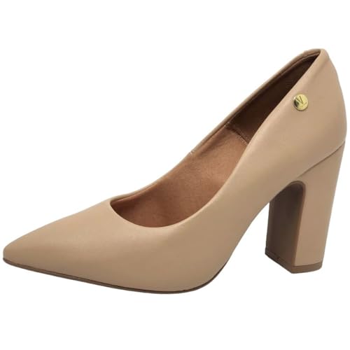 Vizzano Sapato Feminino Loafer 1285.400 Beige Tamanho 35