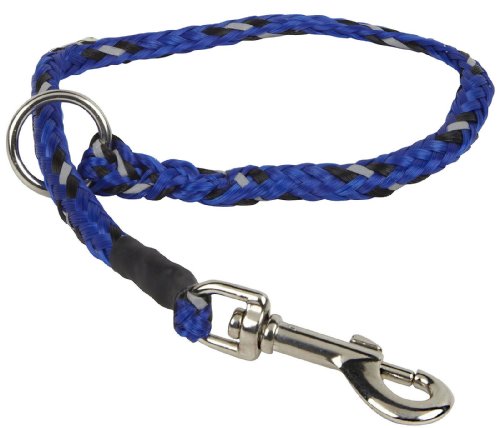 EzyDog Standard 24-Inch Rope Dog Leash Extension - Reflective Trim for Nighttime Safety - Add 2 for Walking 2 Dogs Tangle Free with Our Cujo Leashes (24”, Blue)
