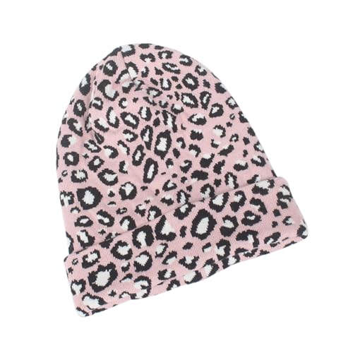 PRETYZOOM Knit Hat Women's Hat Beanie Cap Leopard Pattern Comfortable Warm One Size for Girlfriend/Family