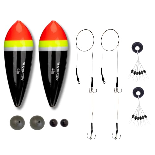 Pike Floats Rigs Fishing KIT - Including Pike Fishing Floats Rigs Traces Hooks - ALL YOU NEED - UK POST
