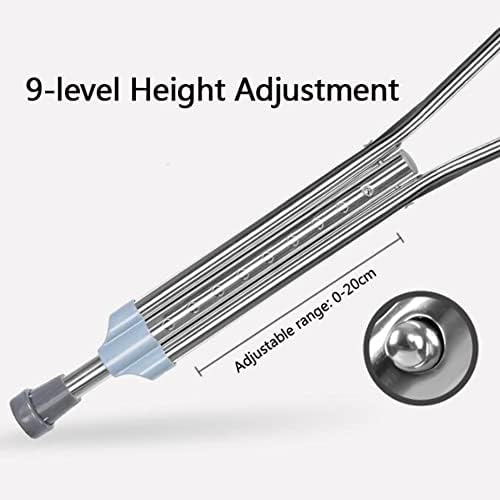 Crutches for Adults Underarm Underarm Crutches for Adults,Double Adjustable Medical Crutches, Walking Stick,Sturdy Stainless Steel Great for Travel or Work