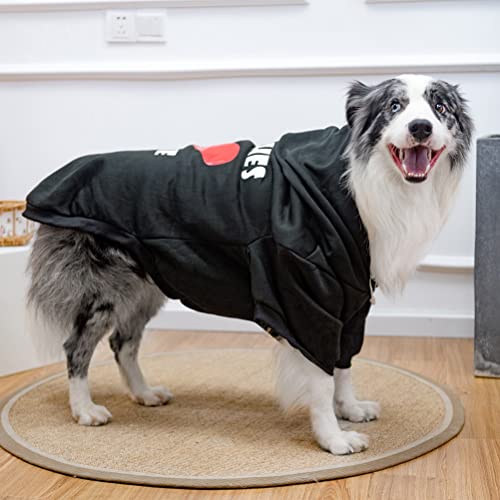 Expawlorer Dog Hoodies- Fall Soft And Warm Dog Sweatshirt With Leash Hole, Winter Autumn Fleece Pet Clothes With “Bitches Love Me” Print For Puppy,Cat, Small Medium Large Dogs #TOP6