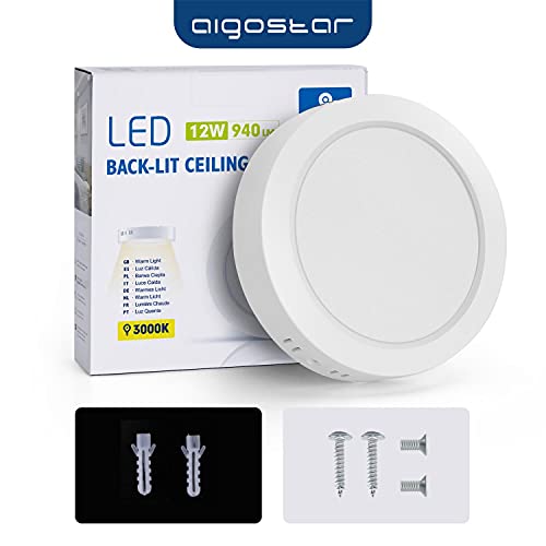 Aigostar Plafoniera LED, 12W Equivalente a 120W