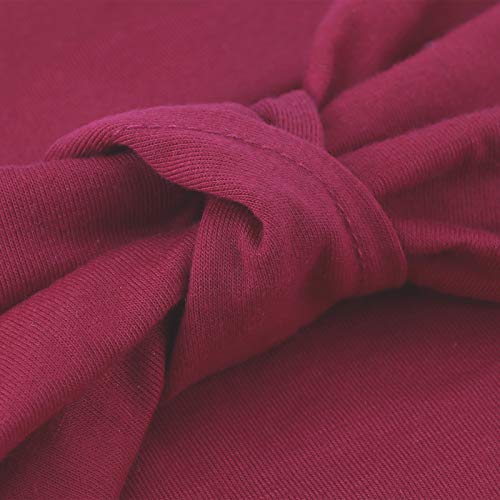 Image of DRESHOW 4 Pack Turban Headbands for Women Wide Vintage Head Wraps Knotted Cute Hair Band Accessories
