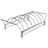 Generisch Grill Rippchenhalter, 6 Einsätze Edelstahl Grillrost, Breite Verwendbarkeit Rostfreier Klappbarer Bratrost, Für Schweinefleisch Hähnchenflügel Und Rind Zum Grillen Und Räuchern
